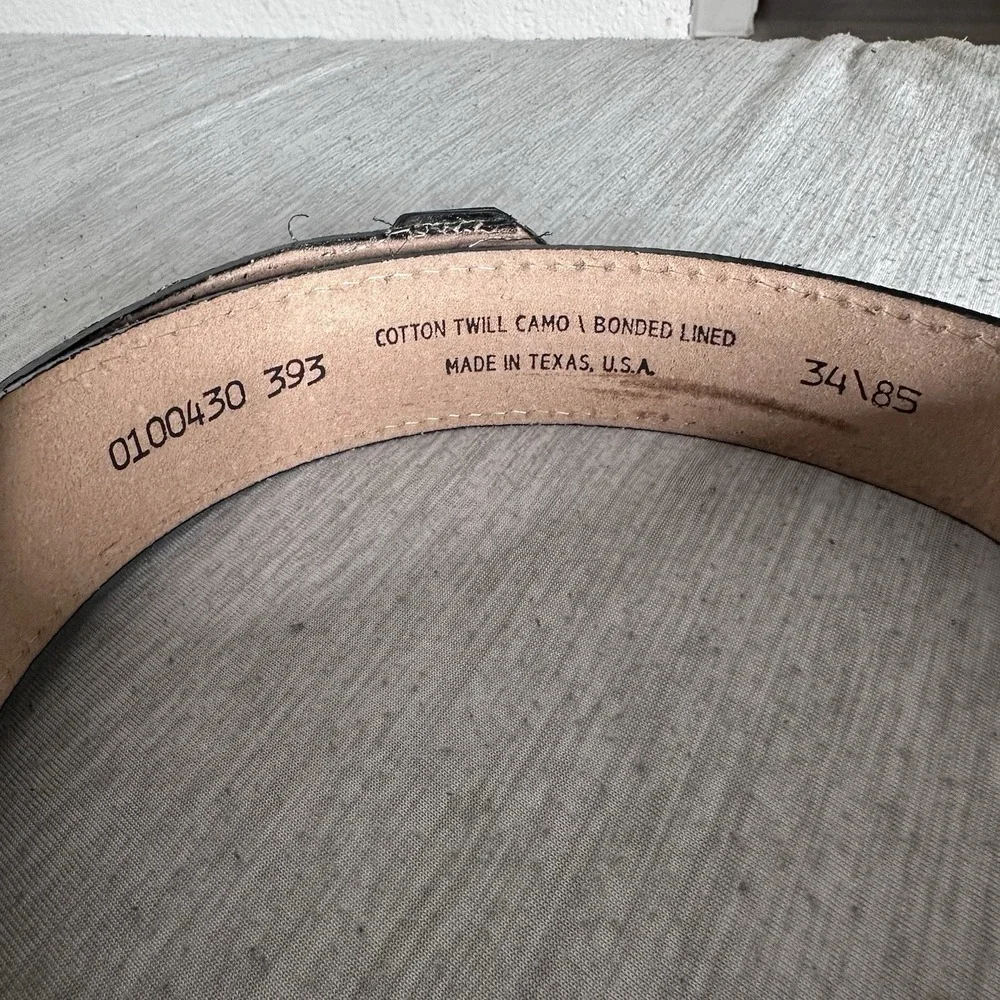 Mens‎ Cotton Twill Camo Bonded Lined Belt Size 34 / 85